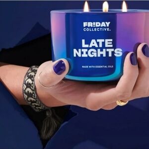 Yankee Friday Collective Late Nights 3 Wick Candle 13.5 oz NEW